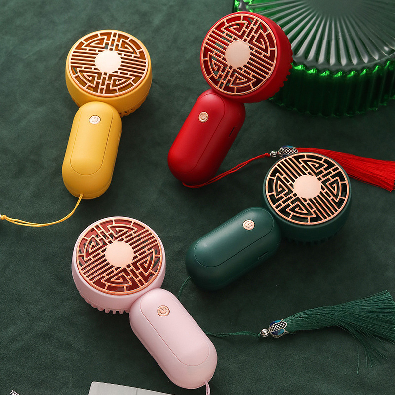New Country USB Small Fan Compact Portable Air Conditioning Folding Handheld Charging Mini Desktop Companion Gift