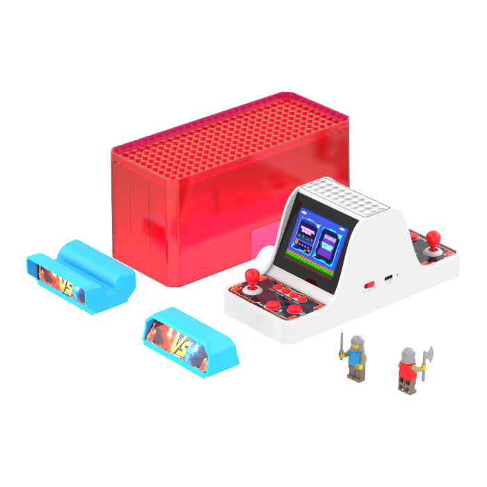 Mini Dual Screen Dual Player Game Console Arcade Joystick Game Console Nostalgic Children's Boys Gift