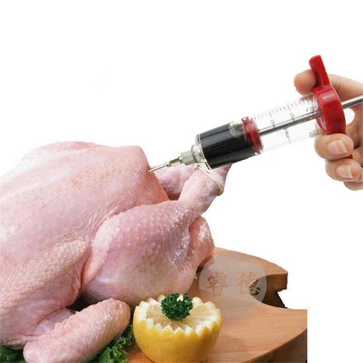 Roast Juice Injector Set Seasoning Injector Hardware Turkey Needle BBQ Food Needle Kitchen Roast Meat