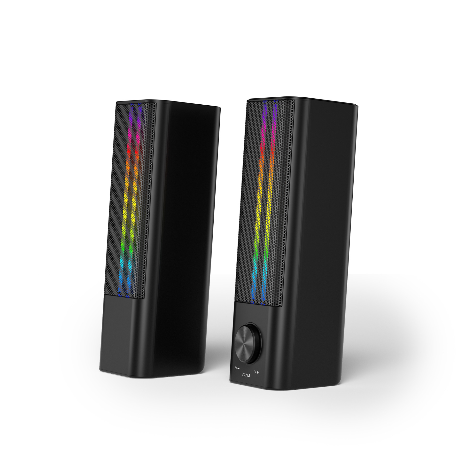 2024 New Custom-Designed Computer Speaker with Magnetic Attachment, SoundBoss, Color-Changing Lights, Gaming Bookcase, Small Bluetooth Speaker