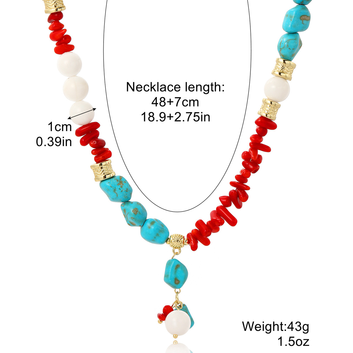 Necklace turquoise necklace Bohemian ethnic style turquoise necklace women