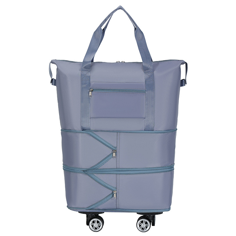 Travel bag with pulley universal wheel women large capacity foldable pull rod bag shopping storage luggage bag waterproof