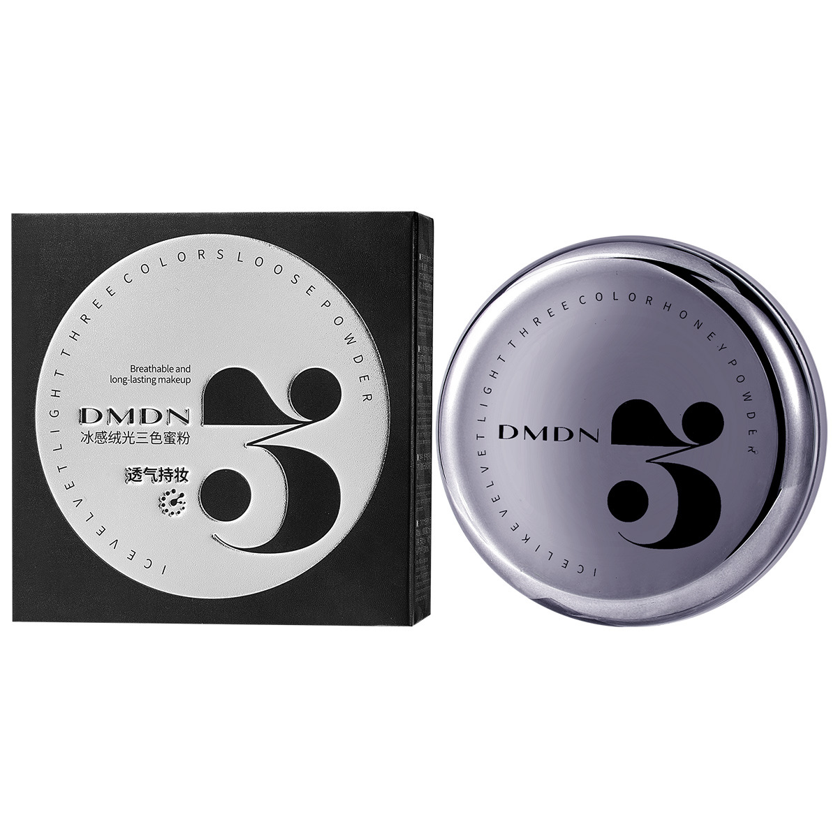 DMDN Ice Velvet Three-Color Loose Powder Matte Lightweight Long-lasting Waterproof Fine Loose Powder Setting Oil-Control