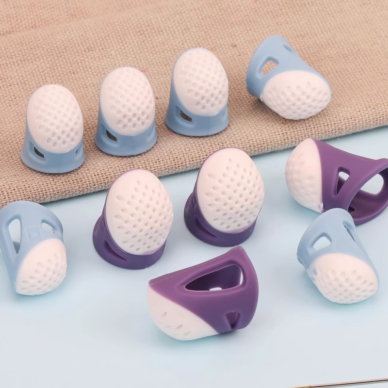 Silicone Thimble Anti-prick Finger Protector Cover Thimble Plastic Thimble Nail Thimble Sewing Tool
