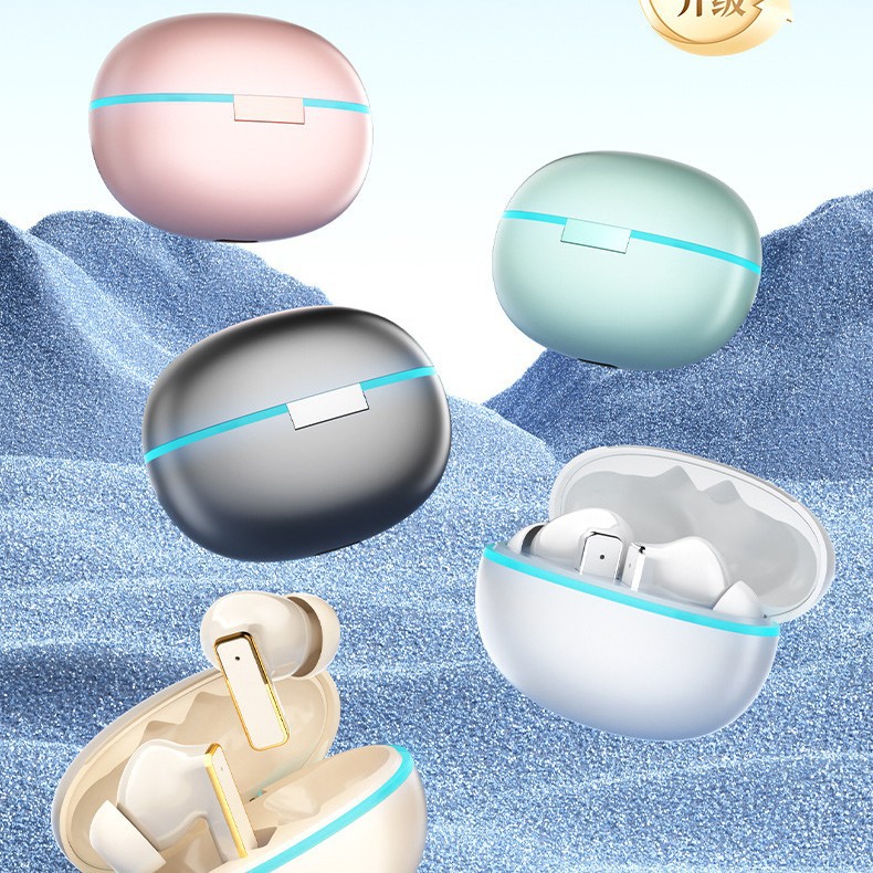 2026 New Bluetooth Wireless Earphone Short Handle Glowing Ring Ultra Long Battery Life with Hall Switch Open and Connect