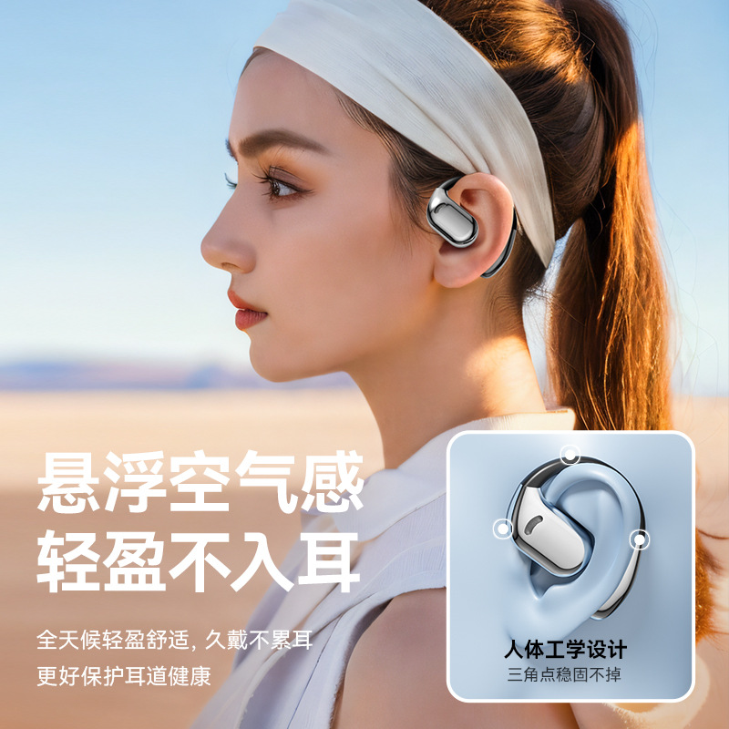 OWS Private Mold Wireless Earphone Open In-Ear Free Bluetooth Earphone Ultra Long Battery Life Noise Cancelling Sports Ear Hook Earphone