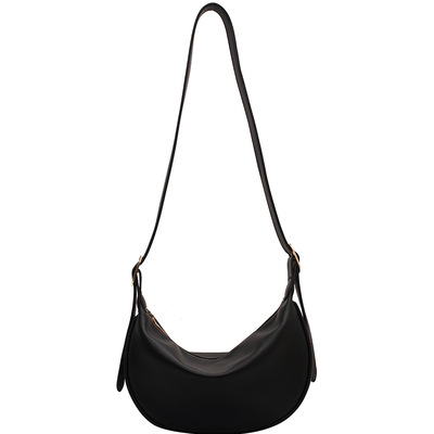 Small Trendy Bag Women's Bag 2026 New Casual Black Single Shoulder Crossbody Dumpling Bag