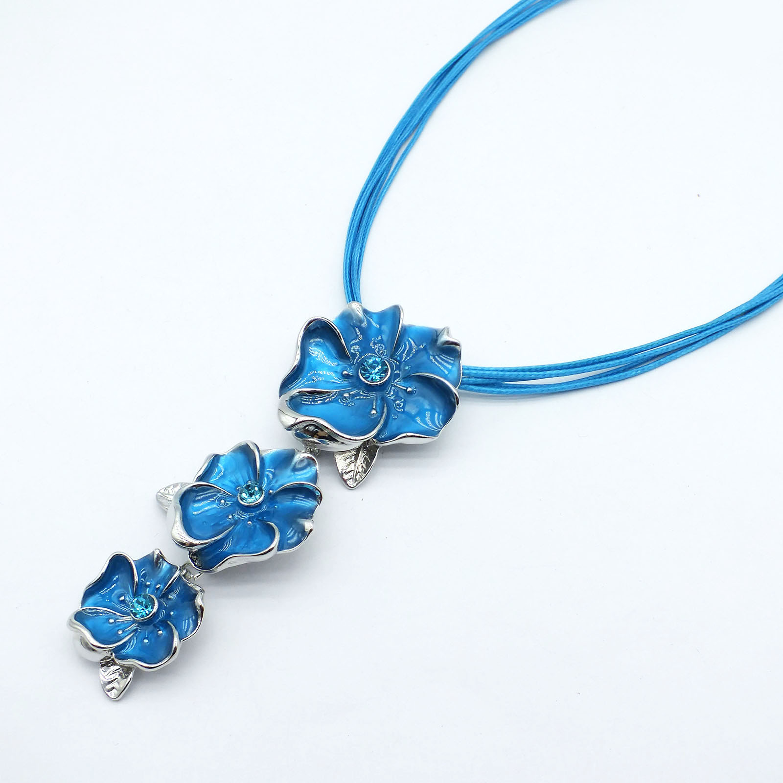 N168 Enamel Color Necklace Mixed Batch Oil Drop Flower Necklace
