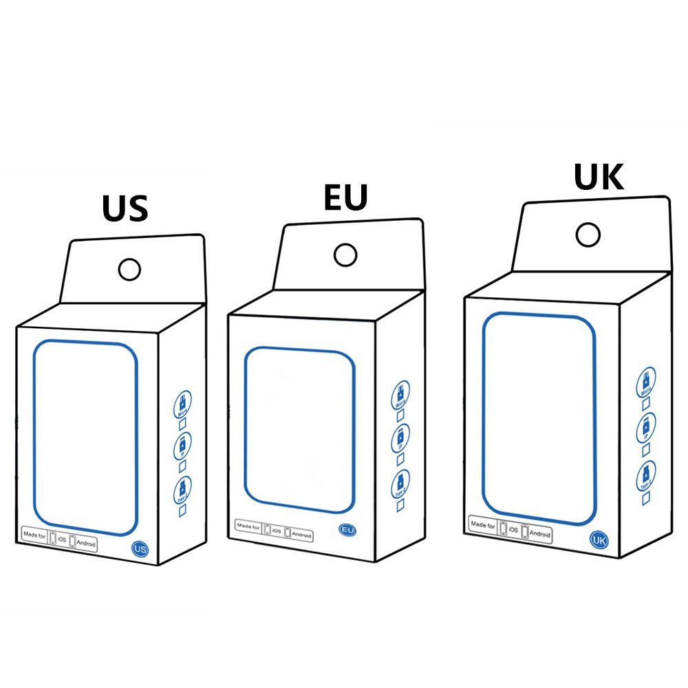 Glowing LED USB+PD Type-C Phone Charger Multi-Port US/EU/UK Travel Charger