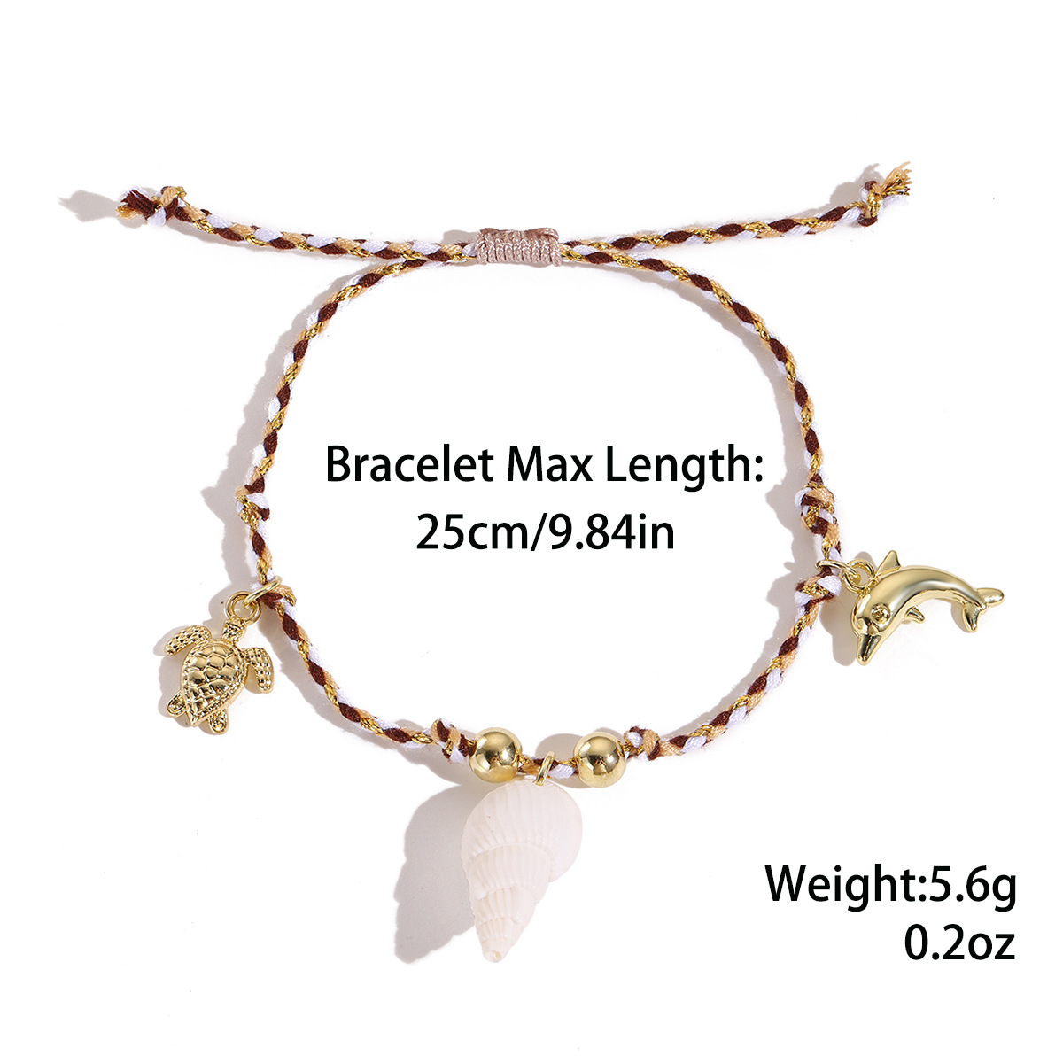 Bohemian woven bracelet ocean resort series natural shell starfish turtle bracelet