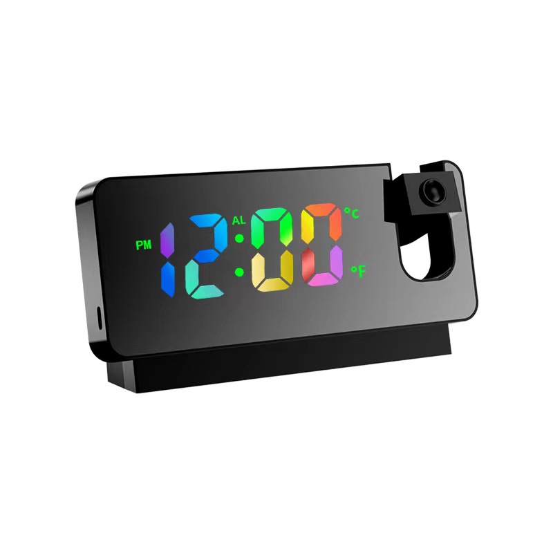 New Night Light Mirror Projection Clock LED Large Screen Digital Projection Clock Electronic Projection Alarm Clock