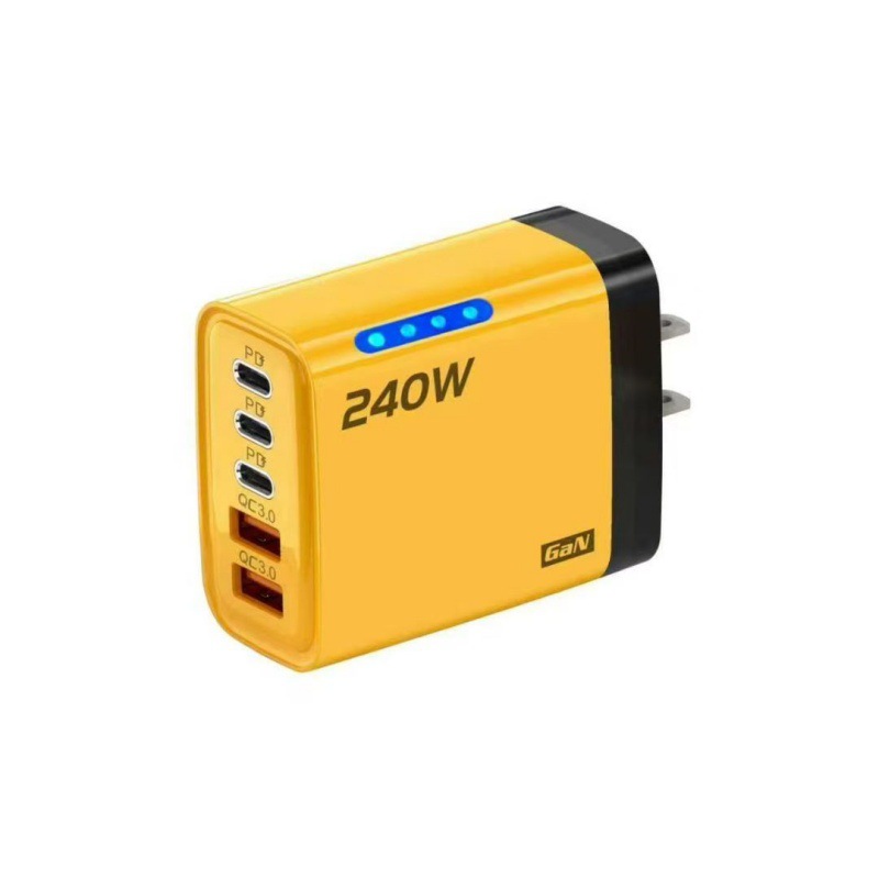 240W Dual USB+3PD Charger for Apple 17 Huawei Smartphone Fast Charging Charging Head Compatible