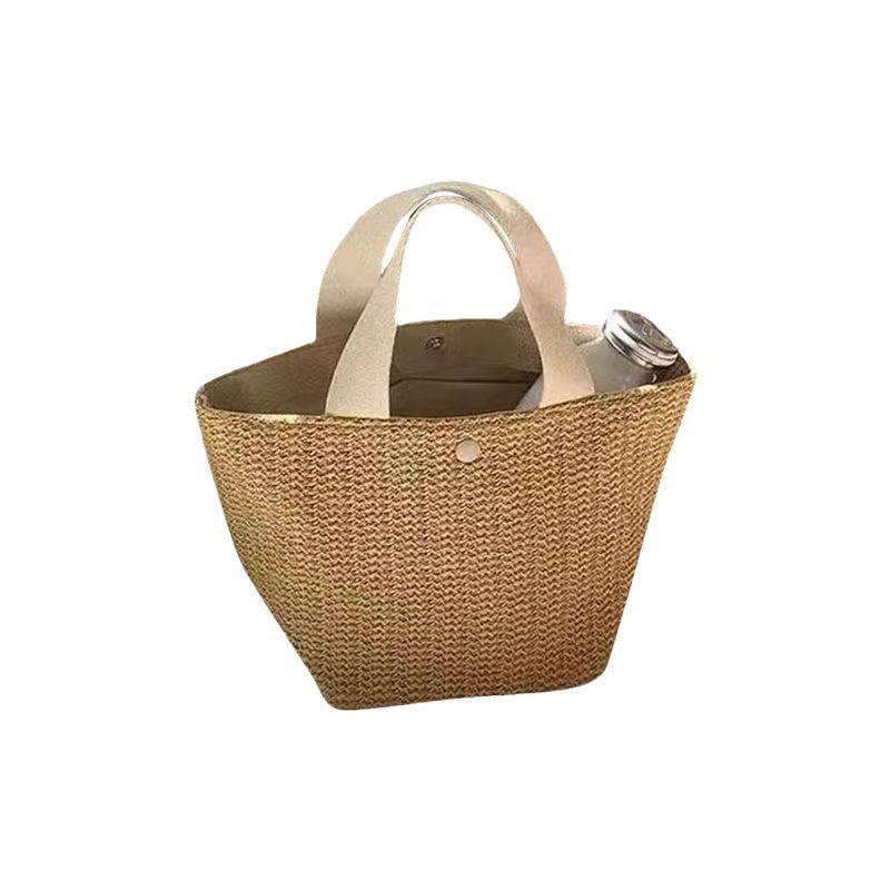 2025 New Beach Summer Seaside Vacation Summer Pastoral Style Woven Bag Handheld Woven Bag Women