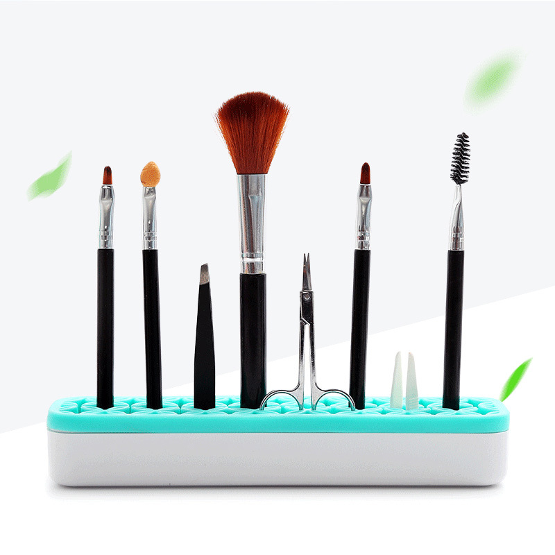 Makeup brush makeup pen tool base drying storage rack brush silicone makeup nail art pen nail art brush storage box