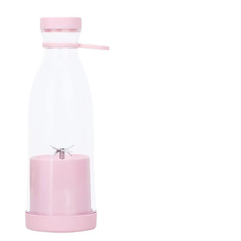 Portable Wine Bottle Juice Cup Travel Six-Blade Juicer Small Home Electric Juicer Fresh Squeeze Straw