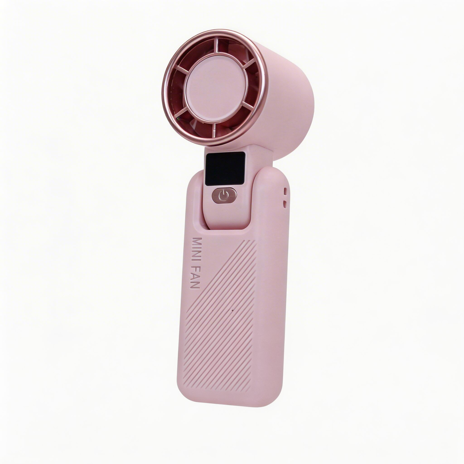 Digital Display Turbo Handheld Fan Screen Display Foldable Portable Fan Neck Fan 100 Speed Levels Stepless Speed Control Handheld Fan