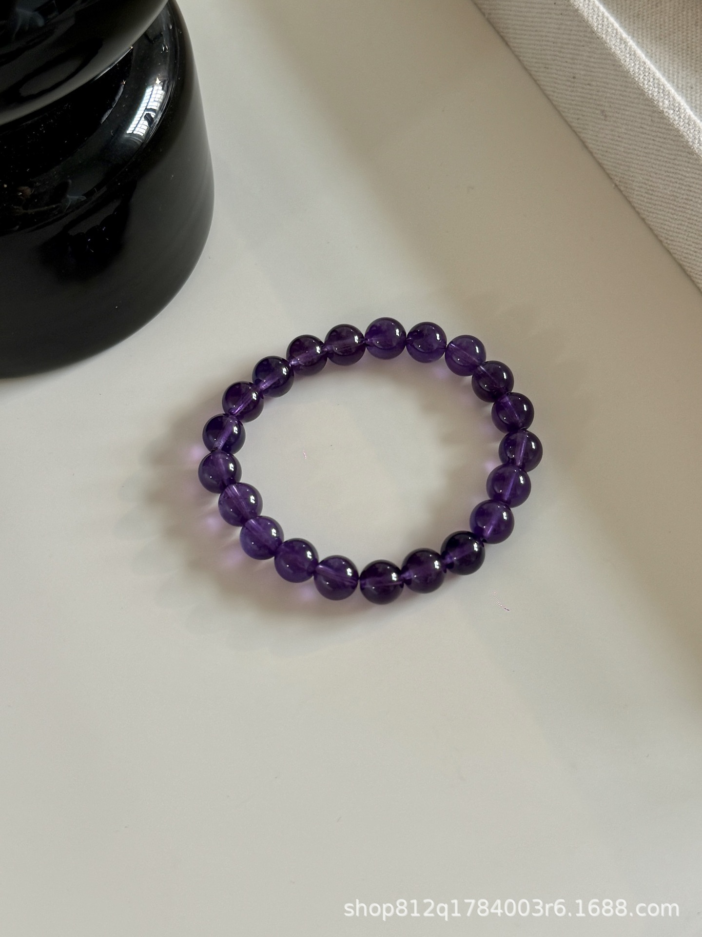 Summer simple natural amethyst bracelet for women stacking geometric pink purple紫锂辉 jewelry