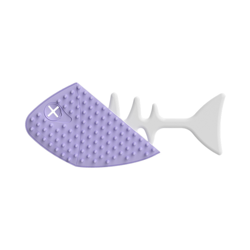 Multifunctional Fishbone De-Shedding Brush Pet Cat Dog Universal Massage De-Shedding Sticky Hair Brush Easy to Clean Hanging Design