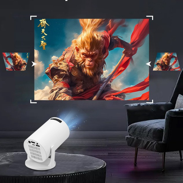 HY300mini Projector WiFi Wireless Screen Mirroring HD Portable M5 Projector Large Screen HD Projector