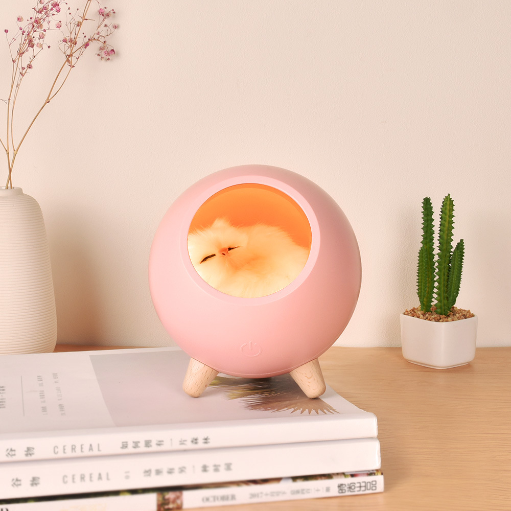 Small Pet House Atmosphere Light Rechargeable Bedroom Bedside Feeding Light Kitten Desktop Bluetooth Speaker Night Light