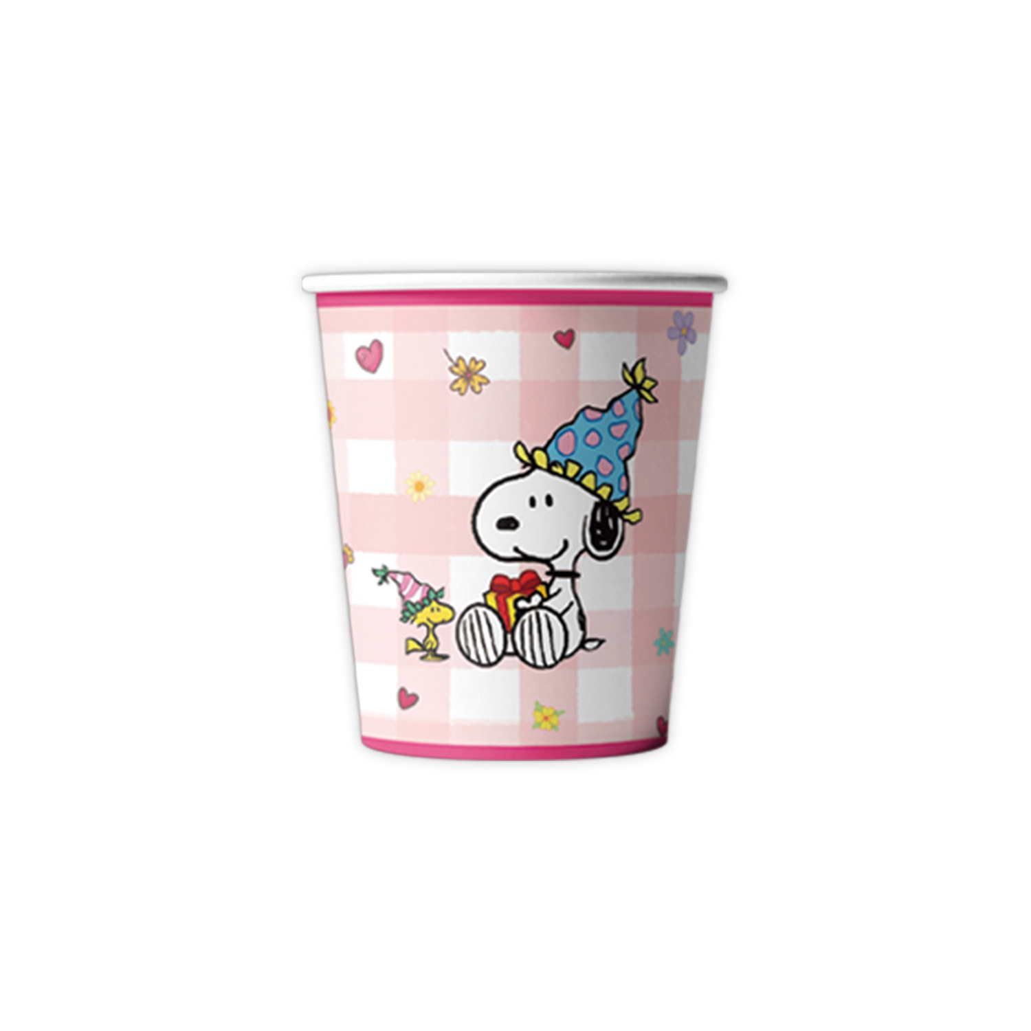 New Pink Snoopy Theme Party Tableware Disposable Paper Plate Napkin Paper Cup Tablecloth Bunting Flag Decoration