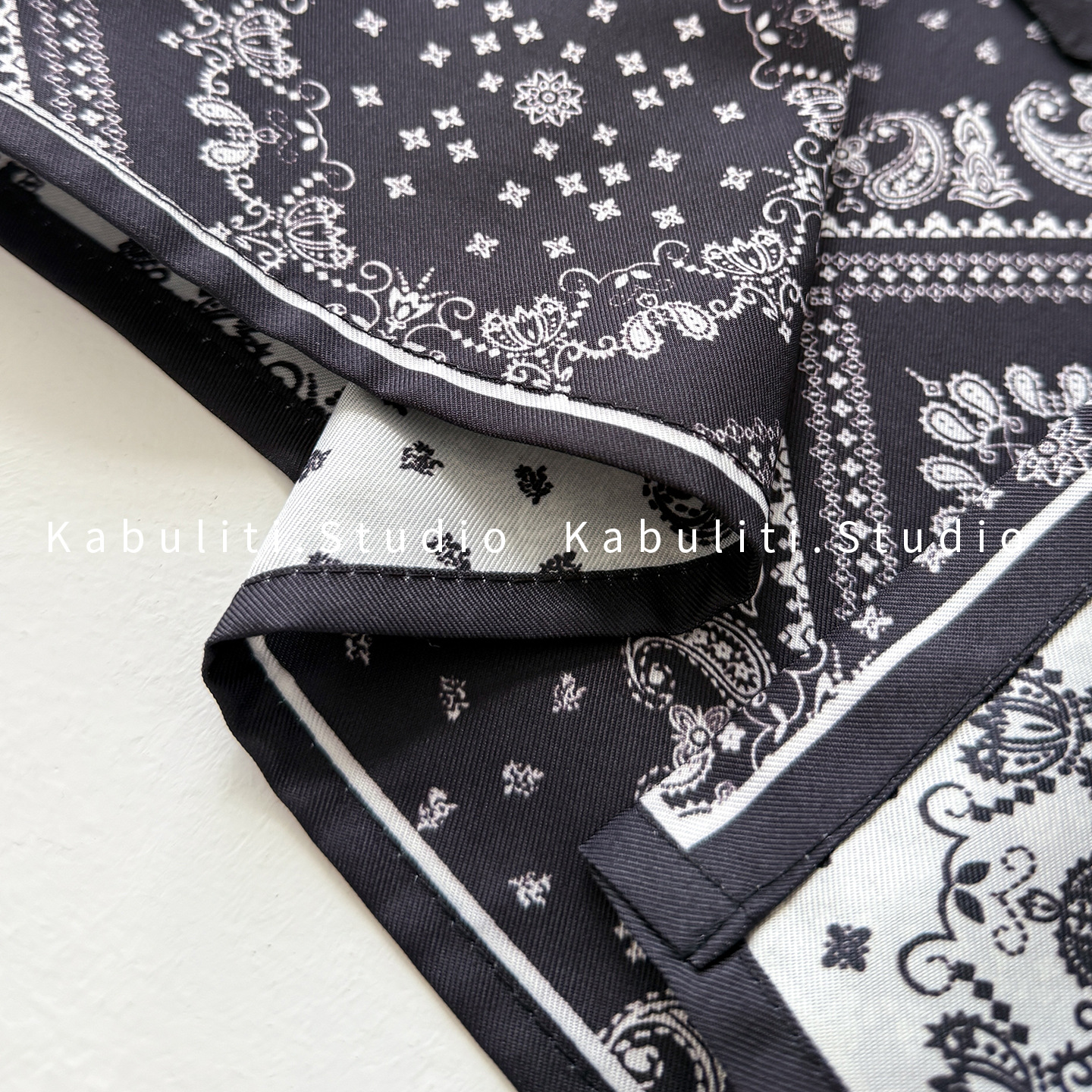 Ethnic style cashew flower layered skirt pants, small triangle denim skirt with belt, thin silk scarf women's half-length skirt