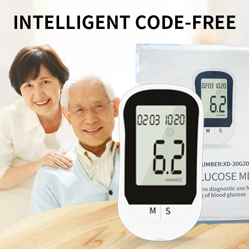 Blood Glucose Meter Home Blood Sugar Test Monitor High Blood Sugar Medical Blood Glucose Meter Tester Set Automatic