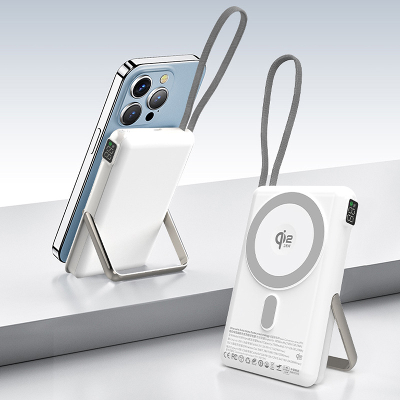 3C certified qi2.2 semi-solid magnetic wireless charging bank PD30W fast charge 10000mAh power bank