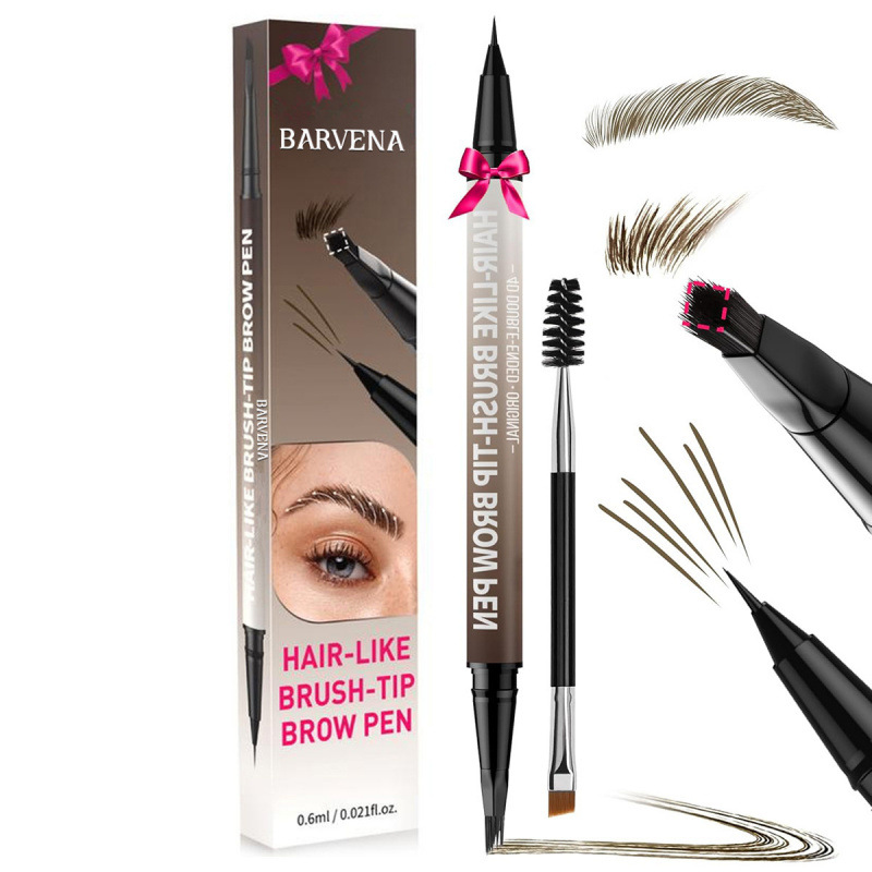 BARVENA Natural Flowing Wild Eyebrow Pencil Waterproof Sweatproof Dual-End Eyebrow Pencil
