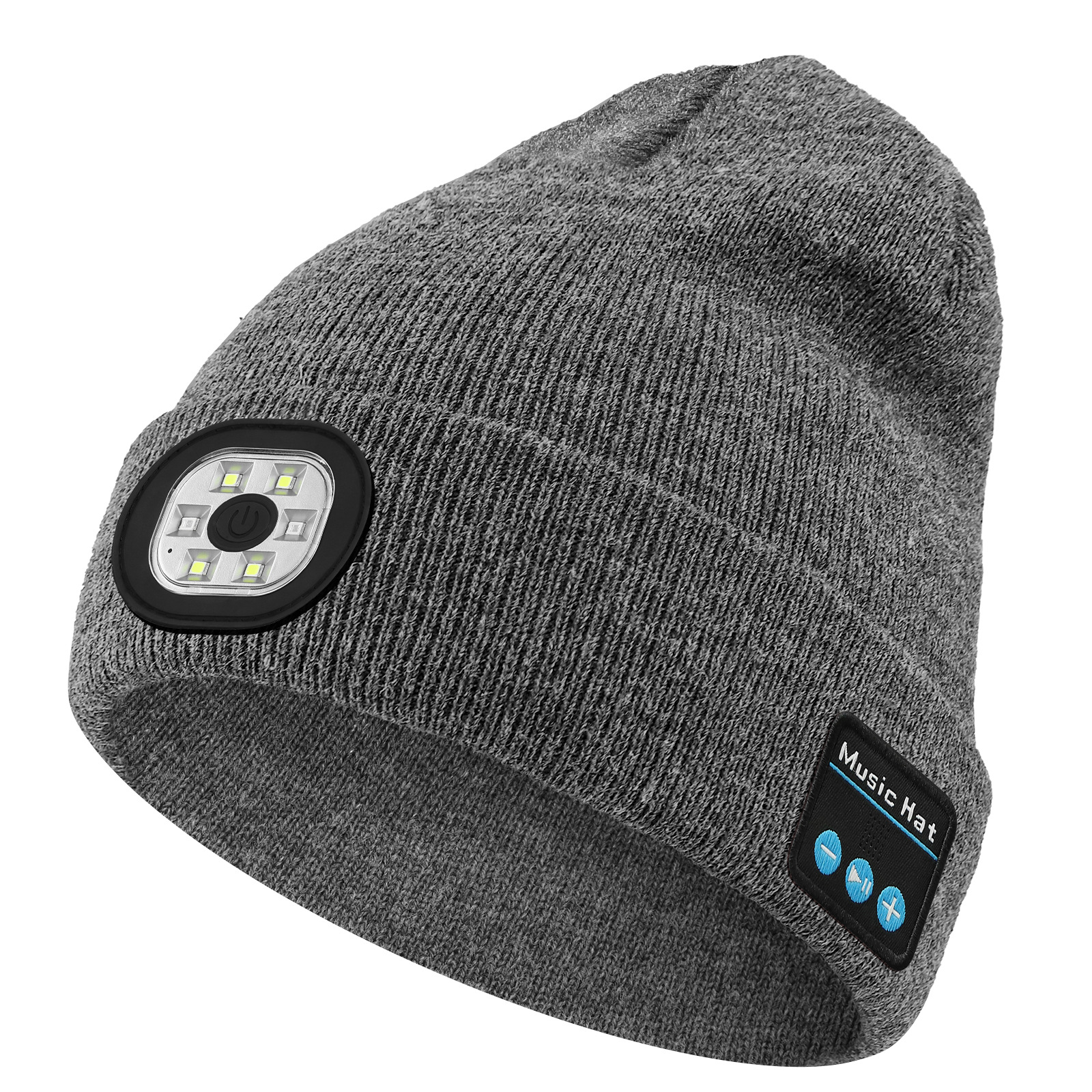 Multifunctional Glowing Bluetooth Music Headphone Lamp Hat Night Running Cycling LED Lighting Knitted Hat