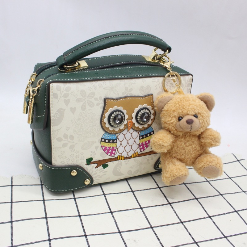 New Cartoon Curly Teddy Bear Plush Keychain Bag Charm Phone Case Decoration Doll Toy