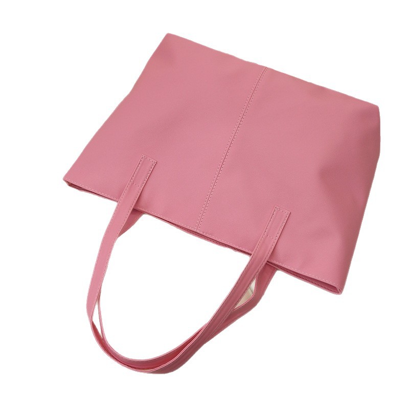 Large capacity commuting simple tote bag soft square horizontal bag new women's hand shoulder bag