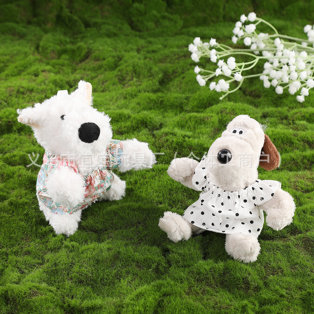 New Polka Dot Floral Dress Doll Clothes 10cm-15cm Wallace and Gromit Plush Toy Dress Costume Accessories