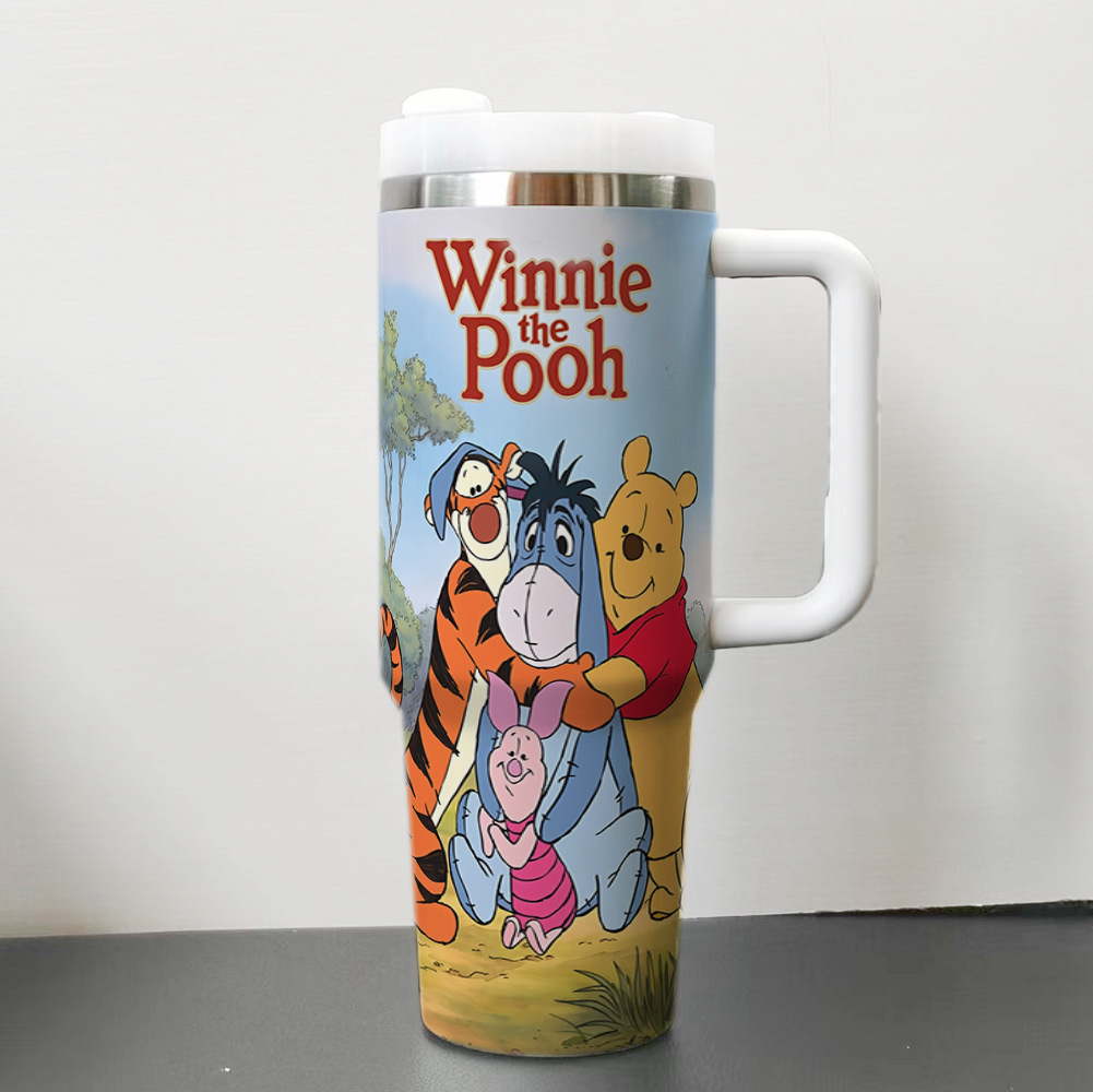 Stainless steel thermal cup Tumbler car cup Winnie custom 40OZ large capacity ice霸 cup