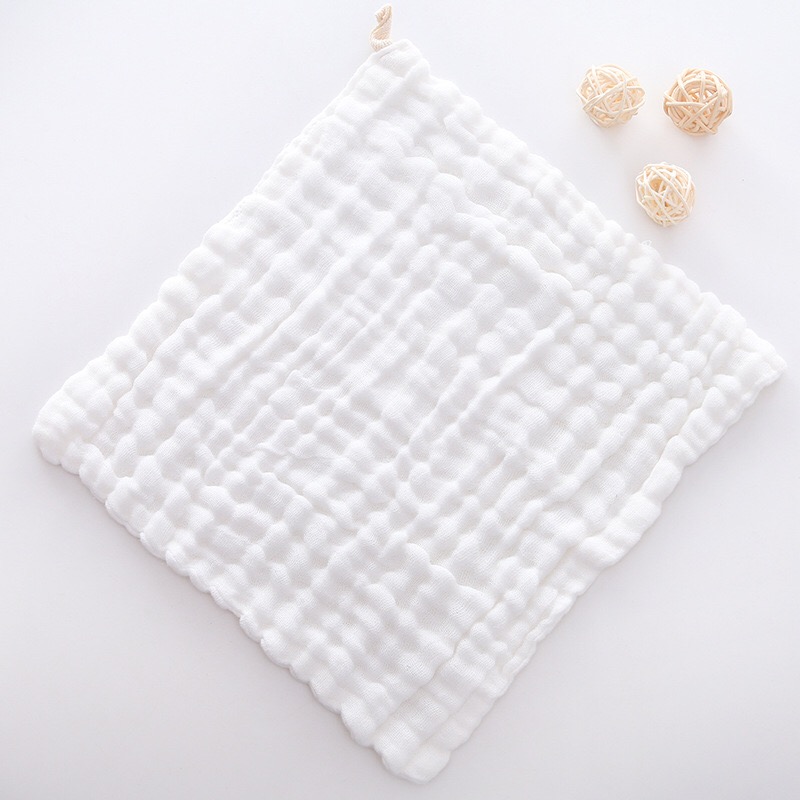 Baby bath towel pure white pure cotton six-layer gauze face wash bath super soft absorbent baby blanket children towel