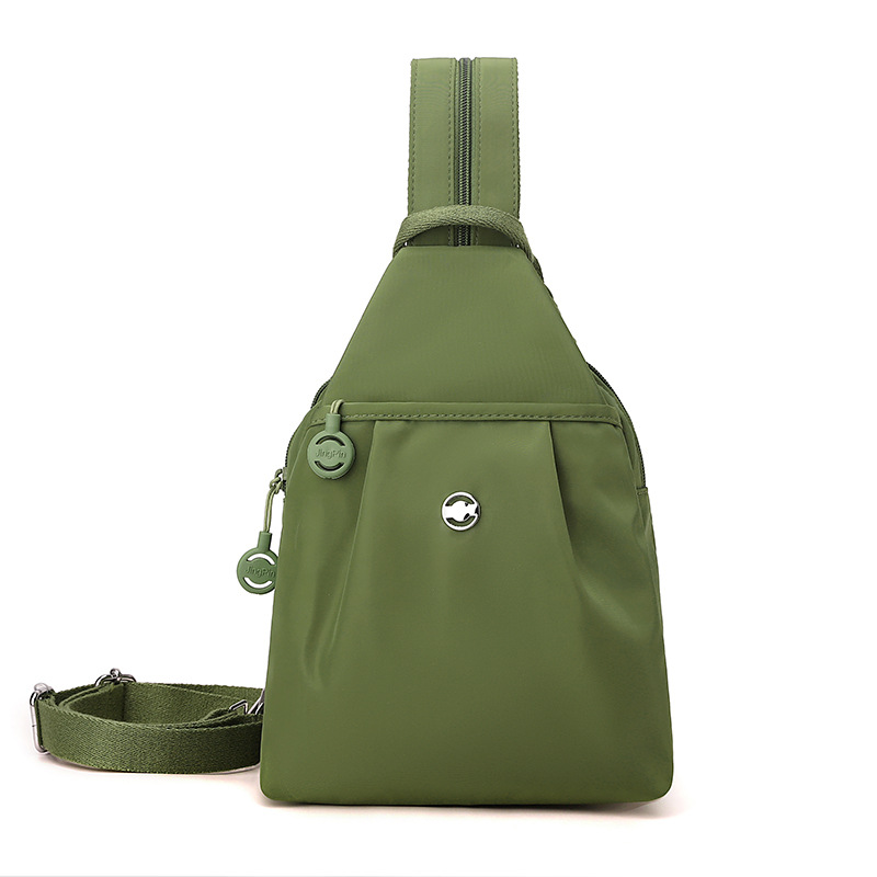 Double-shoulder bag small 2026 new simple anti-theft women's chest bag Oxford cloth casual small backpack