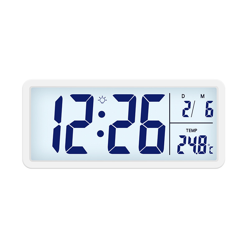 INS Simple Large Screen Clock Living Room Wall Clock Temperature and Humidity Clock Modern Clock Hanging or Standing YD106