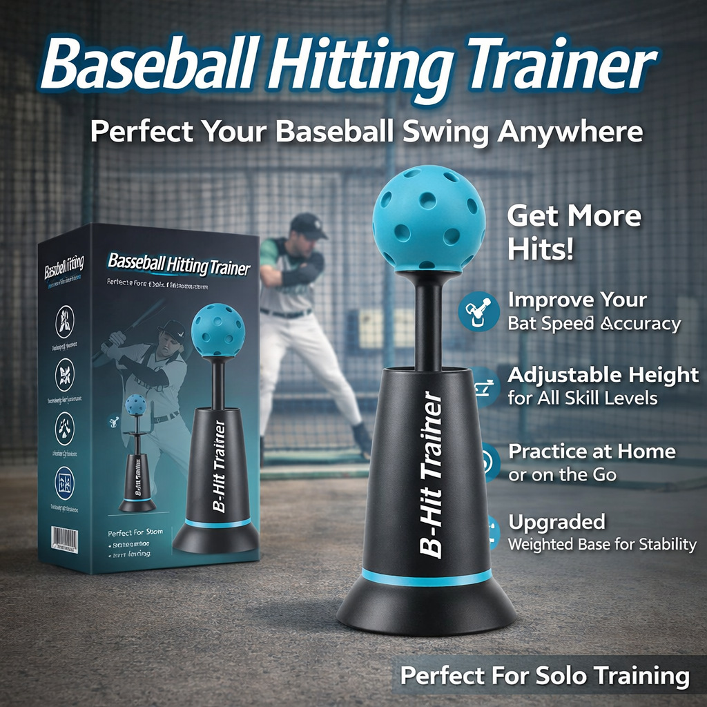 New Baseball Batting Trainer Children Outdoor Sports Toy Adjustable Height Pitching Machine