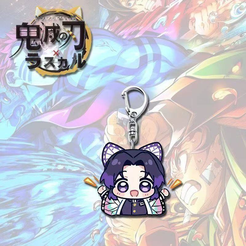 Demon Slayer Keychain Cartoon Anime Shinobu Kocho Mitsuri Kanroji Student Backpack Pendant Accessories