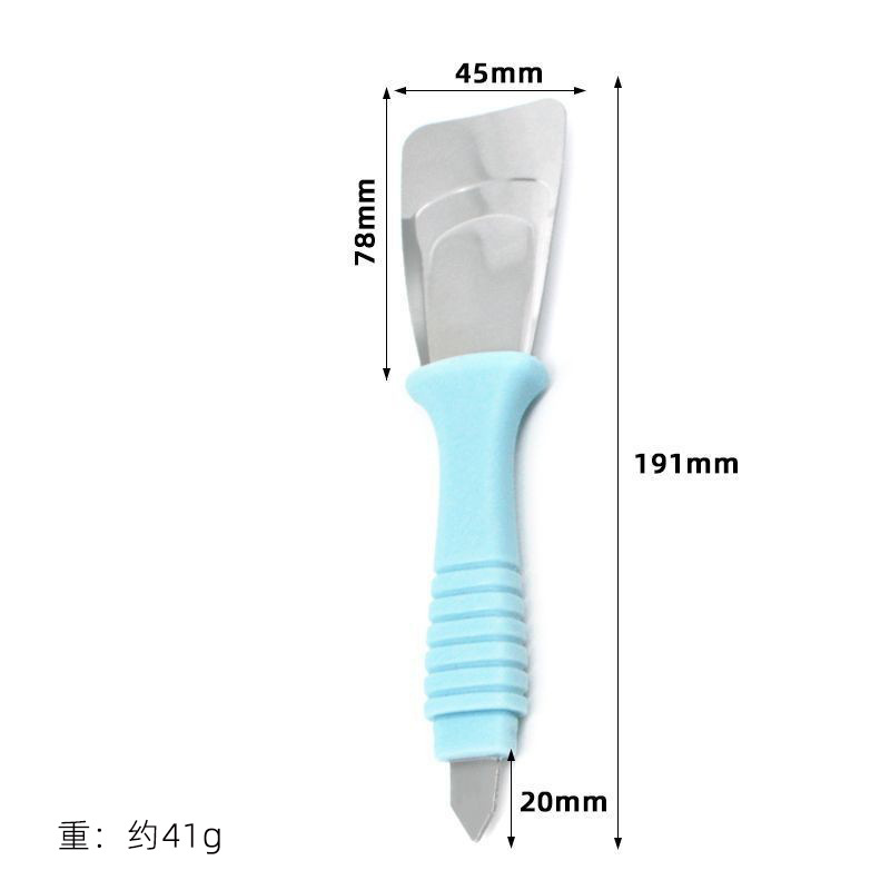 Double-head stainless steel ice remover, refrigerator ice scraper, cleaning gadget, ice shovel, defrosting shovel, kitchen tool