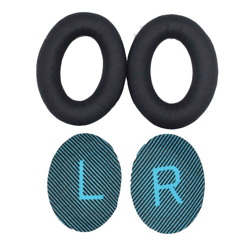 QC35黑色耳套+蓝色LR垫棉