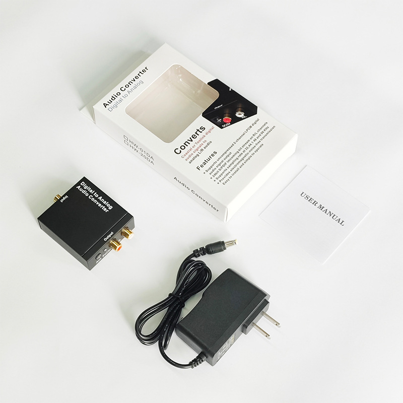 Digital to Analog 3.5mm Audio Coaxial Converter Optical to Analog SPDIF to RCA Decoder