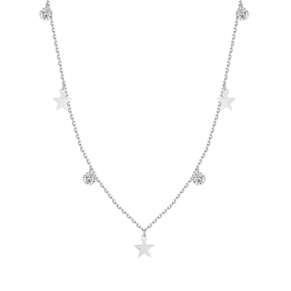 Live S925 sterling silver necklace bracelet earrings ring for women, four-leaf clover lucky bead design exquisite women's jewelry
