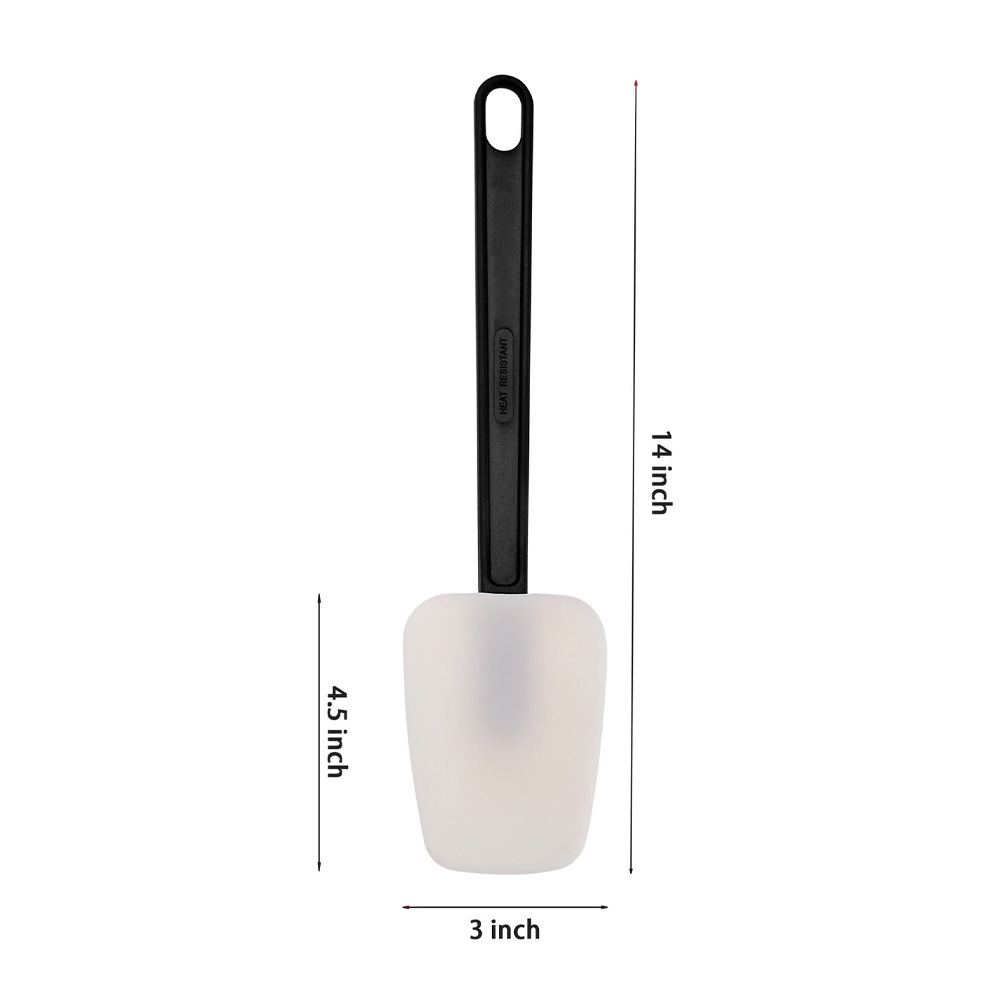 Baking Tool Silicone Scraper High Temperature Silicone Cream Kitchen Scraper Red Handle Scraper 3-Piece Set