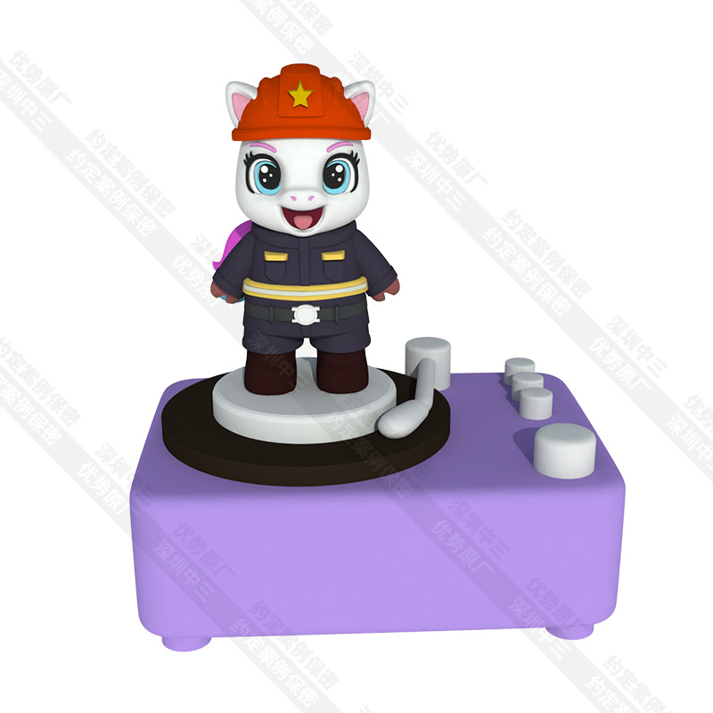 Custom Cartoon Bluetooth Speaker Cute Unicorn Figure IP Shape Gift Simulation PVC Soft Rubber Speaker