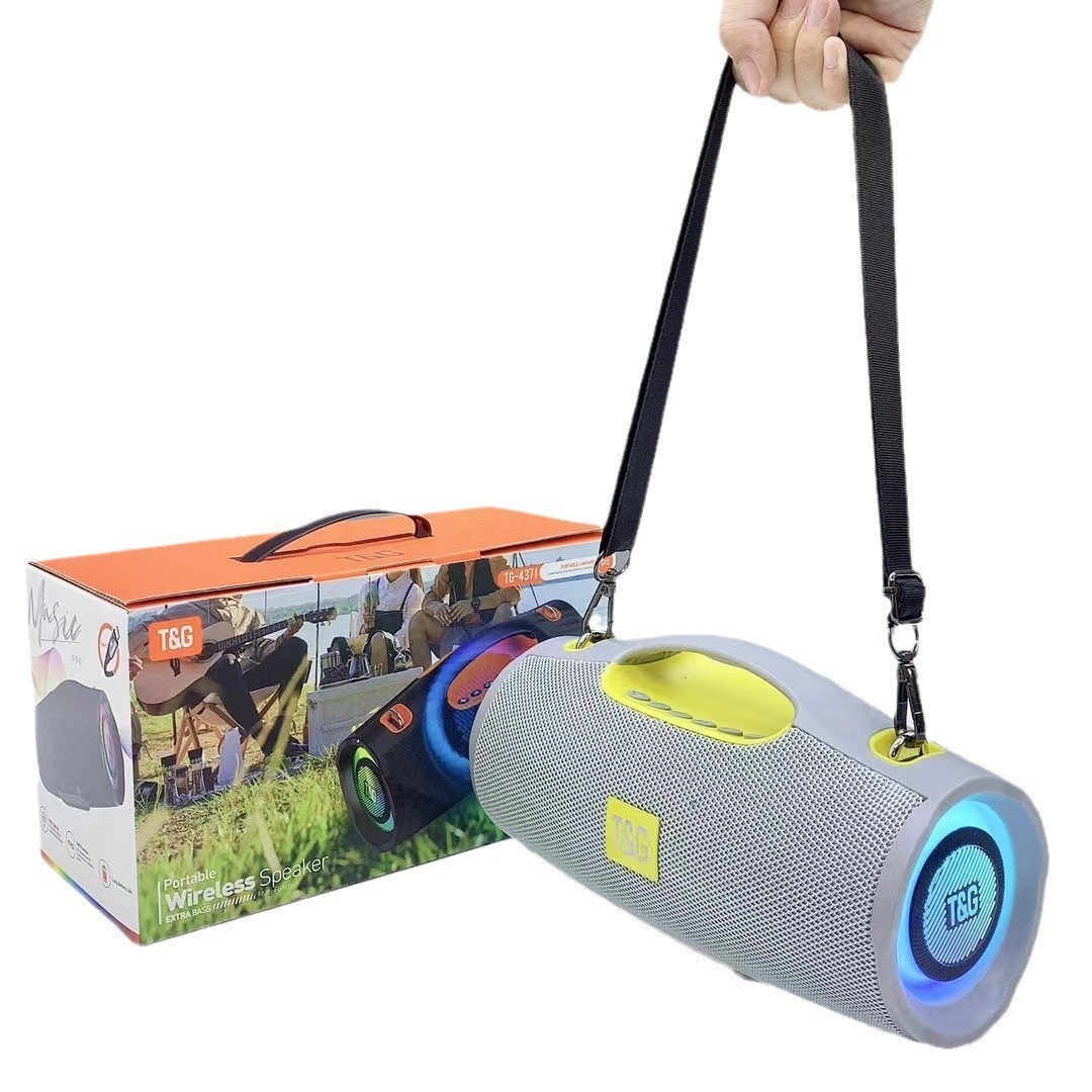 Strap Handheld Portable TG437 Bluetooth Speaker Colorful LED Light 20W Dual Speaker TWS Subwoofer Speaker
