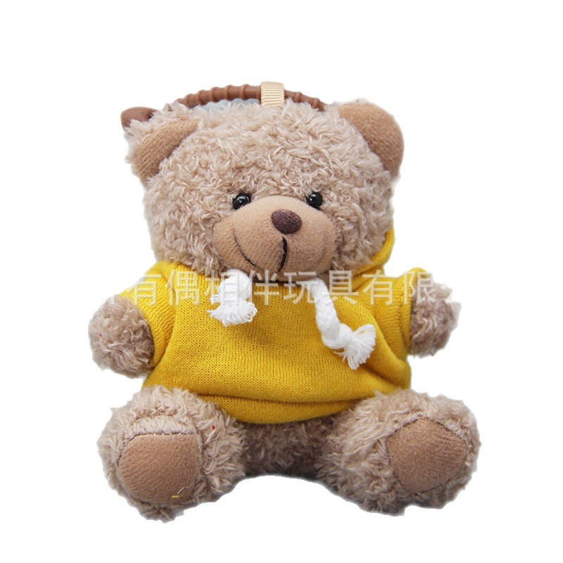 Teddy bear doll pendant plush toy colorful doll clothes keychain procurement souvenir logo printing toy