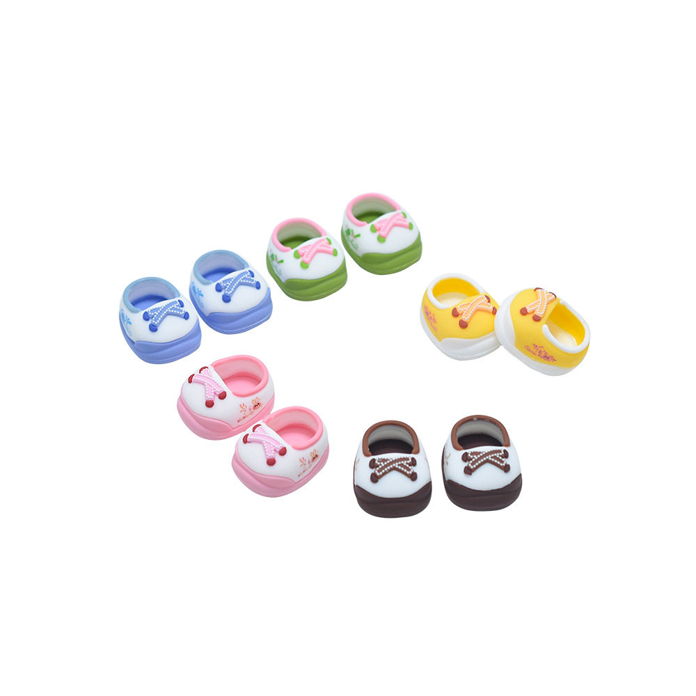 10CM Cotton Doll Shoes 17CM Labubu Doll Clothes First Second Third Generation Blind Box Toy Small 6-Point BJD Shoes