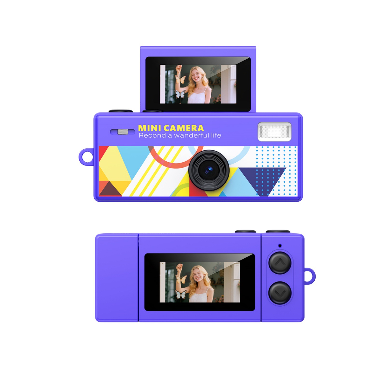 Thumb mini camera flip screen student outdoor shooting small camera video children mini camera