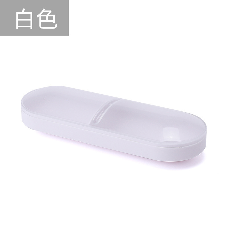 Dustproof storage box cotton swab toothpick double-layer partition storage box household storage box simple transparent visible portable